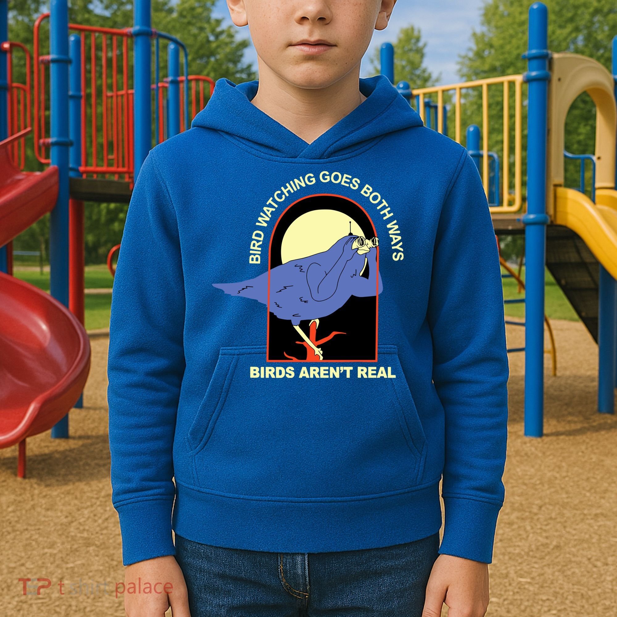 Bird Watching Goes Both Ways Bird Aren’T Real Kids Hoodie