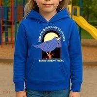 Bird Watching Goes Both Ways Bird Aren’T Real Kids Hoodie thumb 3