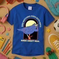 Bird Watching Goes Both Ways Bird Aren’T Real Kids T-Shirt thumb 3