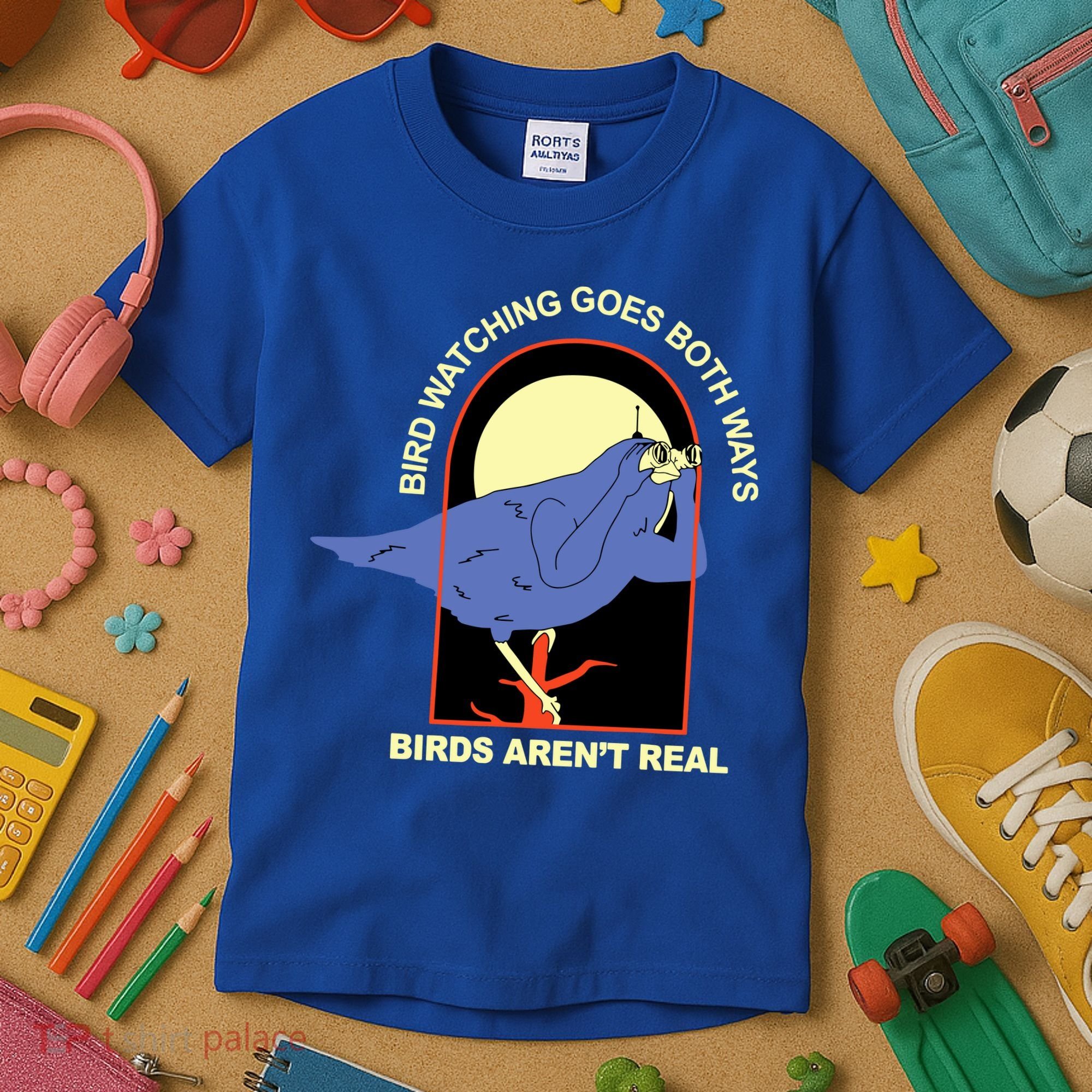 Bird Watching Goes Both Ways Bird Aren’T Real Kids T-Shirt