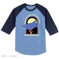 Bird Watching Goes Both Ways Bird Aren’T Real Raglan Baseball Sleeve Shirt thumb 0