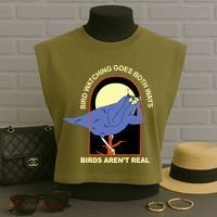 Bird Watching Goes Both Ways Bird Aren’T Real Garment-Dyed Women's Muscle Tee thumb 3