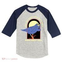 Bird Watching Goes Both Ways Bird Aren’T Real Kids Colorblock Raglan Jersey thumb 0