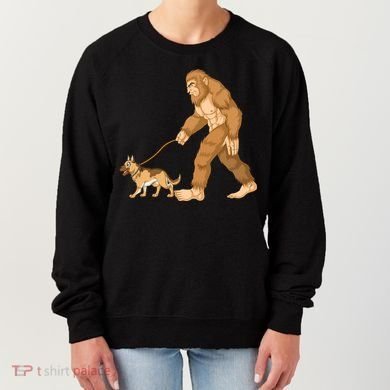 Bigfoot Walking German Shepherd Women's Sweatshirt