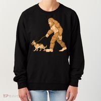Bigfoot Walking German Shepherd Women's Sweatshirt thumb 0
