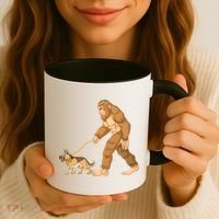 Bigfoot Walking German Shepherd Coffee Mug thumb 3