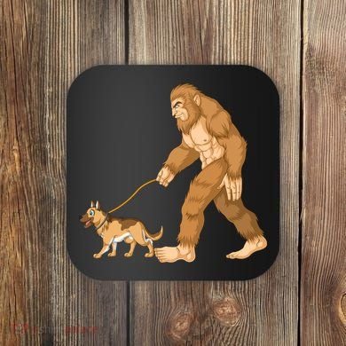 Bigfoot Walking German Shepherd Coaster