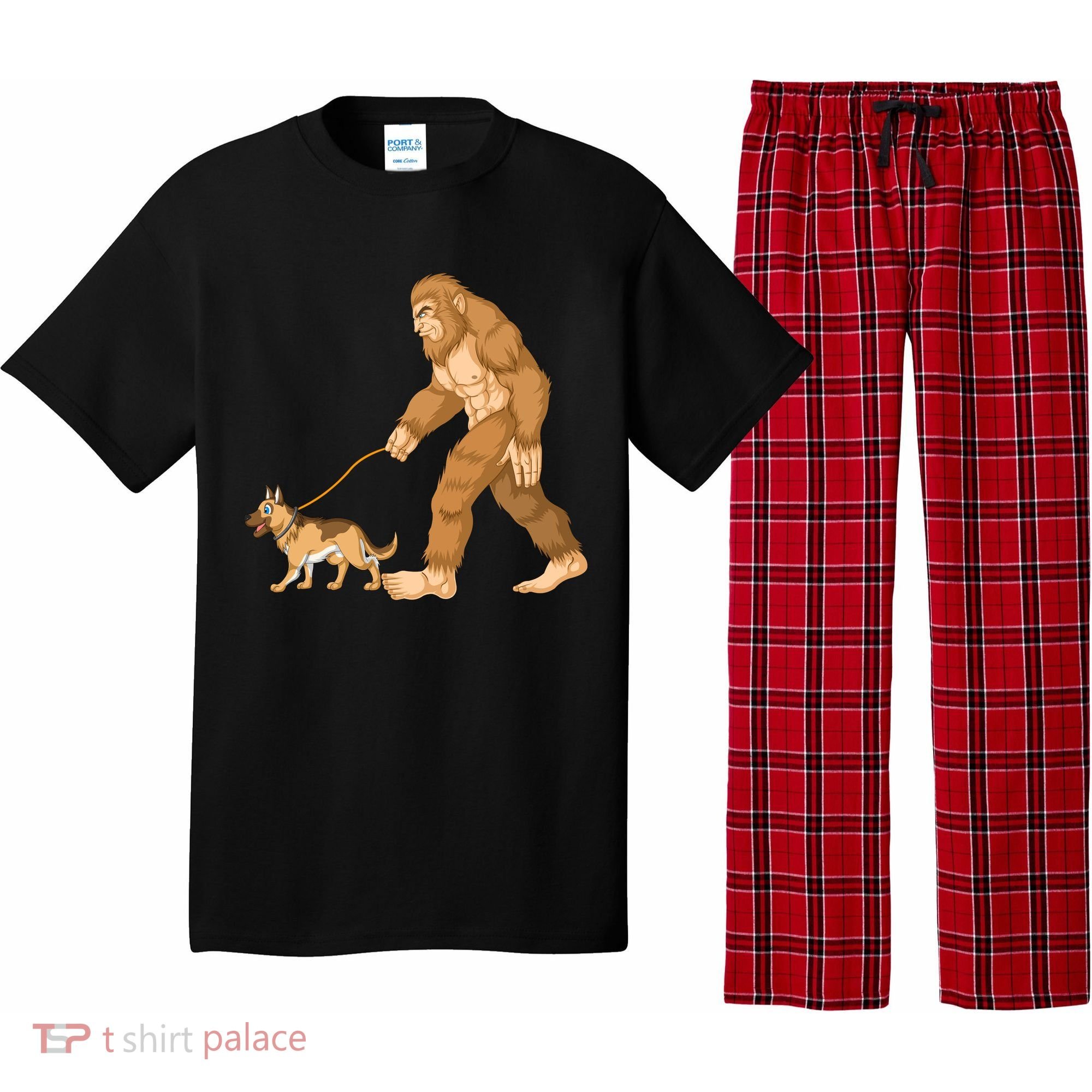 Bigfoot Walking German Shepherd Pajama Set