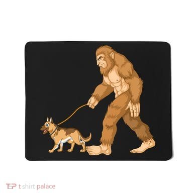 Bigfoot Walking German Shepherd Mousepad