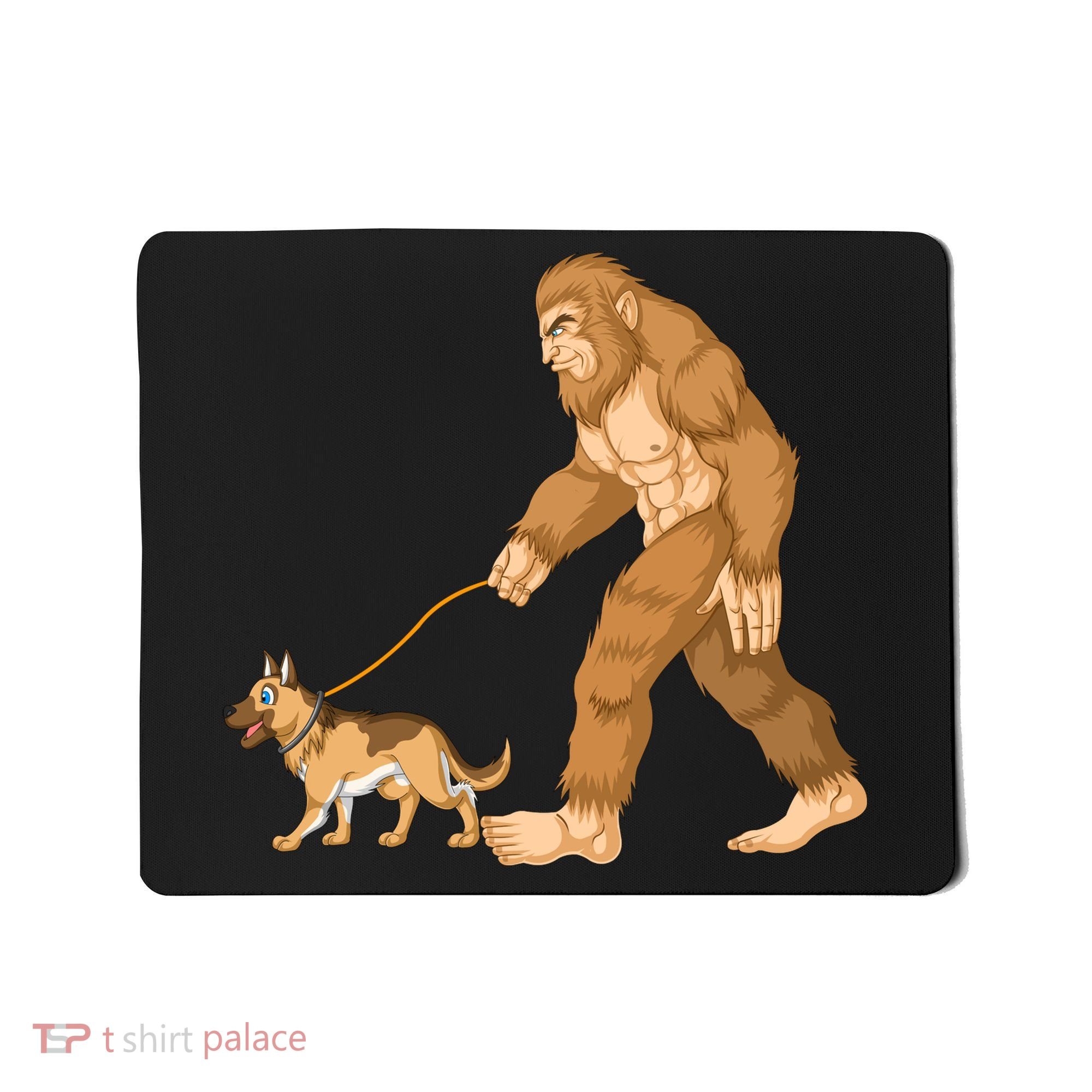 Bigfoot Walking German Shepherd Mousepad