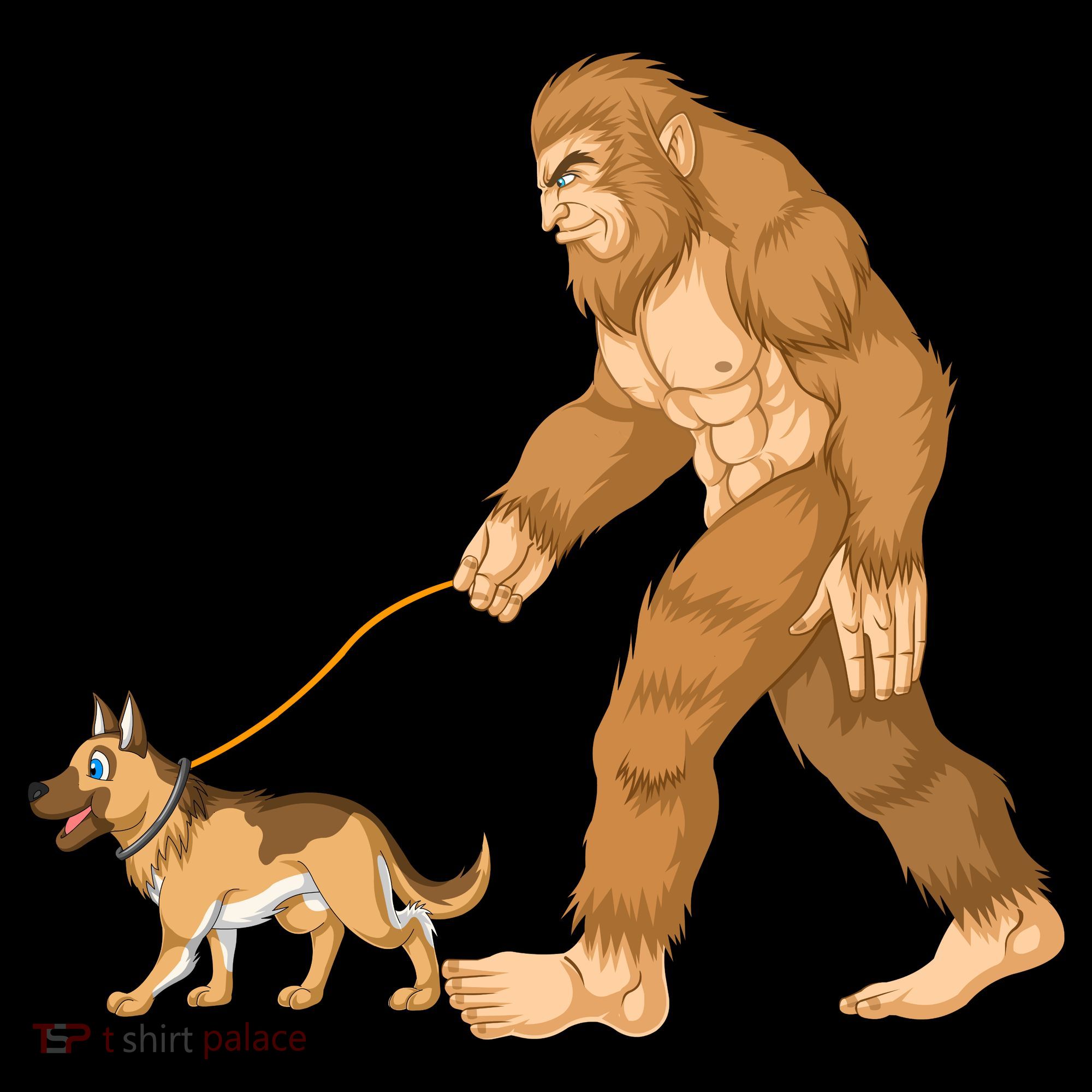 Bigfoot Walking German Shepherd Baby Bodysuit