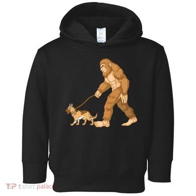 Bigfoot Walking German Shepherd Toddler Hoodie
