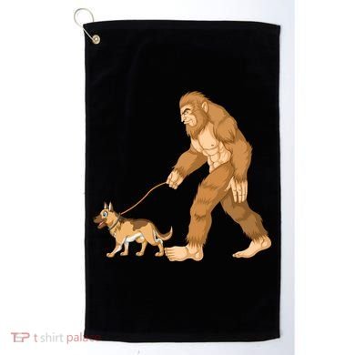 Bigfoot Walking German Shepherd Golf Towel