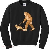 Bigfoot Walking German Shepherd Kids Sweatshirt thumb 0