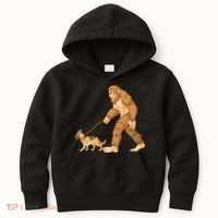 Bigfoot Walking German Shepherd Kids Hoodie thumb 0