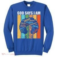 Black Women God Says I Am Black History Month Sweatshirt thumb 0