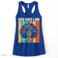 Black Women God Says I Am Black History Month Women's Tank Top thumb 0