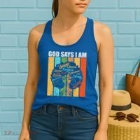 Black Women God Says I Am Black History Month Women's Tank Top thumb 2