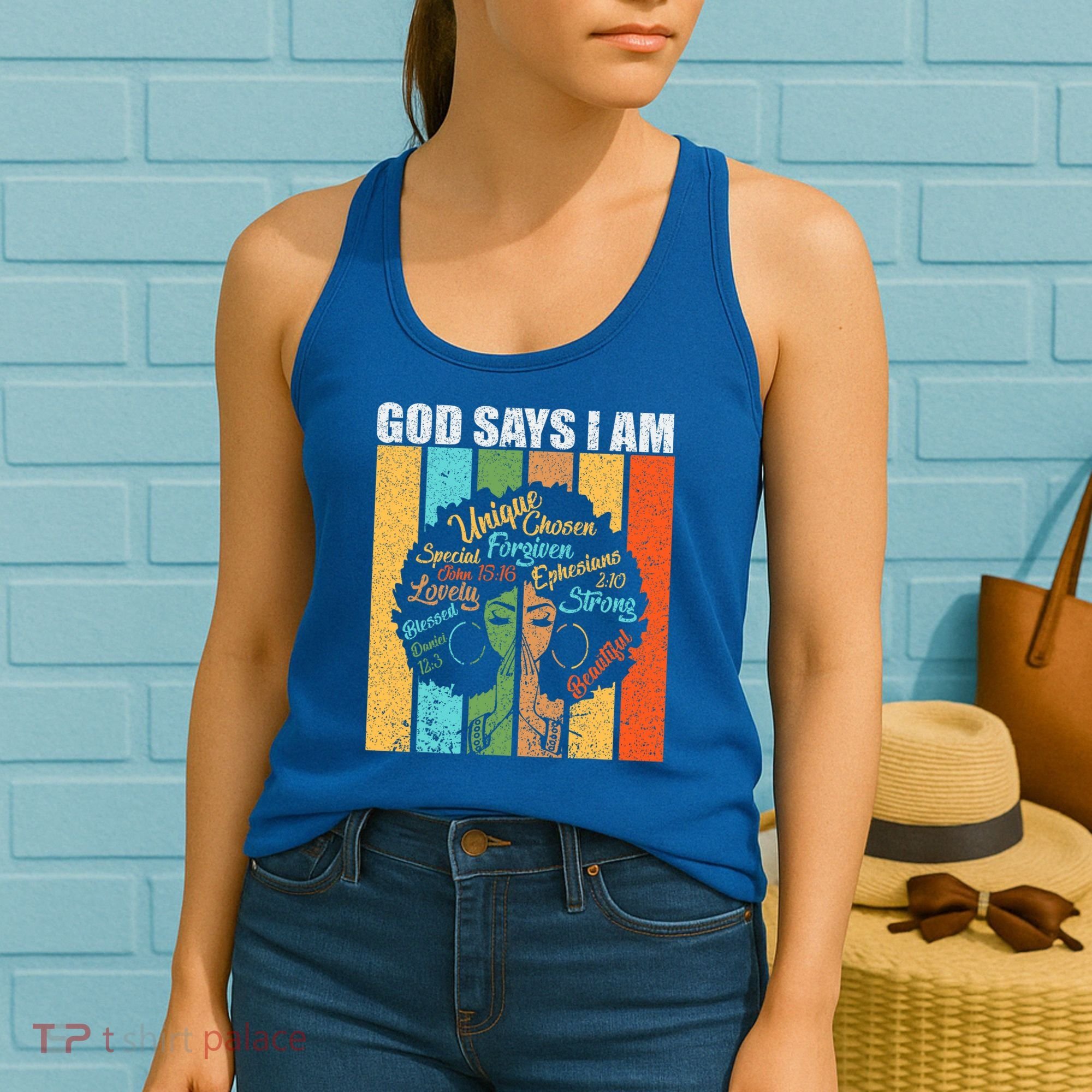Black Women God Says I Am Black History Month Women's Tank Top