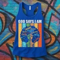Black Women God Says I Am Black History Month Women's Tank Top thumb 3