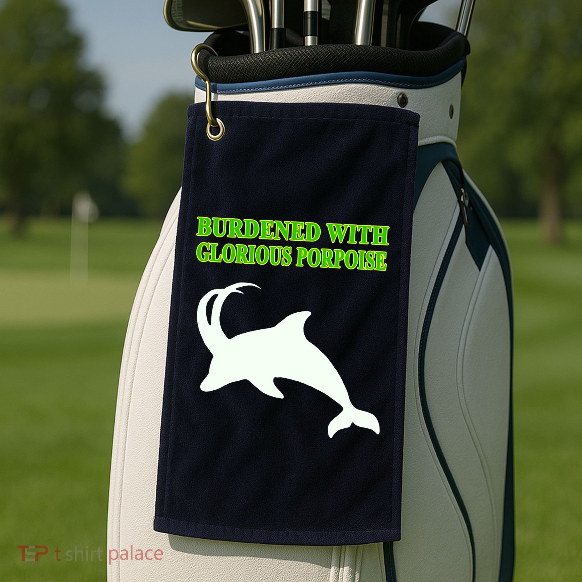 Burdened With Glorious Porpoise Golf Towel