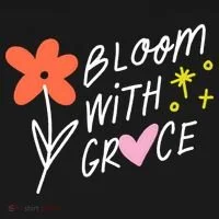 Bloom With Grace Summer Quote Bucket Hat thumb 4