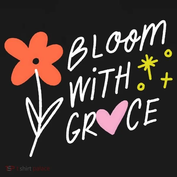 Bloom With Grace Summer Quote Bucket Hat