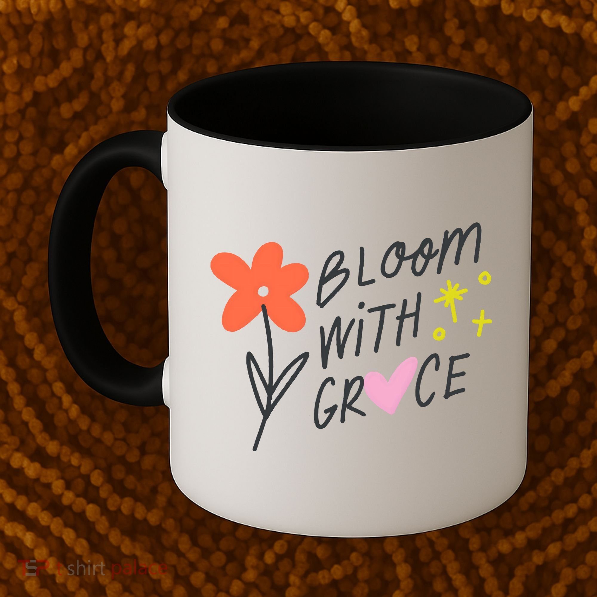 Bloom With Grace Summer Quote Coffee Mug