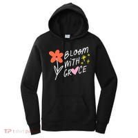 Bloom With Grace Summer Quote Women's Hoodie thumb 0