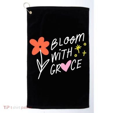 Bloom With Grace Summer Quote Golf Towel