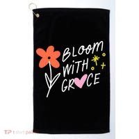 Bloom With Grace Summer Quote Golf Towel thumb 0