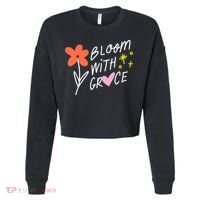 Bloom With Grace Summer Quote Cropped Pullover Crew thumb 0