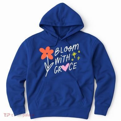Bloom With Grace Summer Quote Hoodie