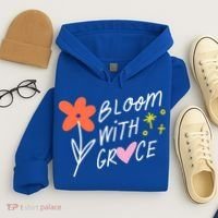 Bloom With Grace Summer Quote Hoodie thumb 4