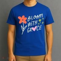 Bloom With Grace Summer Quote T-Shirt thumb 3