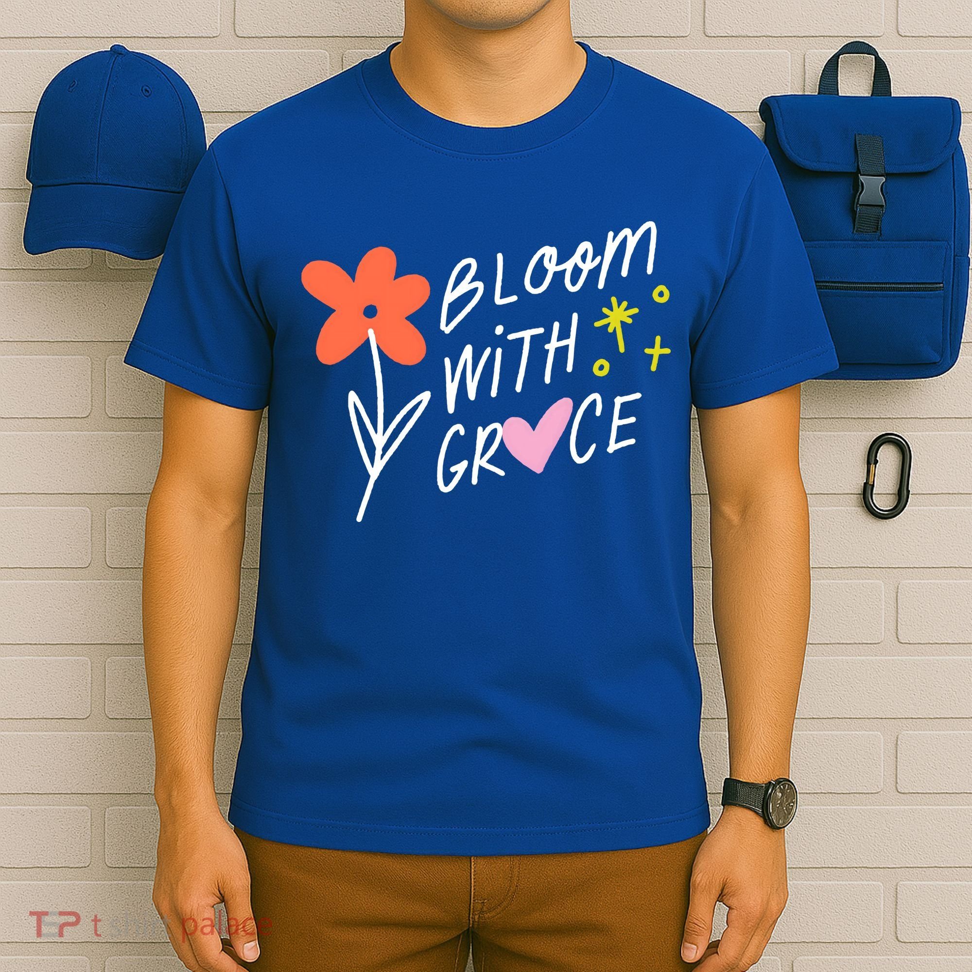 Bloom With Grace Summer Quote T-Shirt
