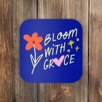 Bloom With Grace Summer Quote Coaster thumb 0