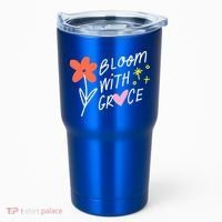 Bloom With Grace Summer Quote Tumbler thumb 0