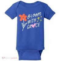 Bloom With Grace Summer Quote Baby Bodysuit thumb 0