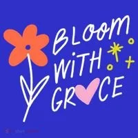 Bloom With Grace Summer Quote Kids T-Shirt thumb 4