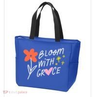 Bloom With Grace Summer Quote Tote Bag thumb 3