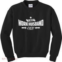 Best Work Husband Ever Work Gift Kids Sweatshirt thumb 0