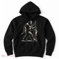 Bigfoot Walleye Hunting Angler Sasquatch Walleye Fishing Hoodie thumb 0