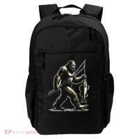 Bigfoot Walleye Hunting Angler Sasquatch Walleye Fishing Backpack thumb 0
