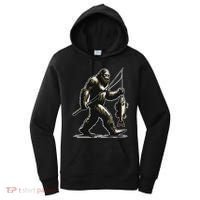 Bigfoot Walleye Hunting Angler Sasquatch Walleye Fishing Women's Hoodie thumb 0