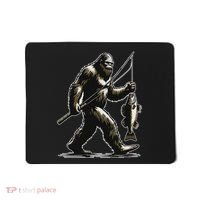 Bigfoot Walleye Hunting Angler Sasquatch Walleye Fishing Mousepad thumb 0