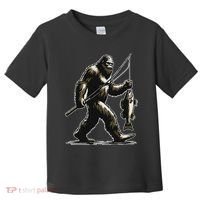 Bigfoot Walleye Hunting Angler Sasquatch Walleye Fishing Toddler T-Shirt thumb 0