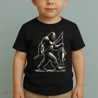 Bigfoot Walleye Hunting Angler Sasquatch Walleye Fishing Toddler T-Shirt thumb 2