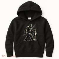 Bigfoot Walleye Hunting Angler Sasquatch Walleye Fishing Kids Hoodie thumb 0