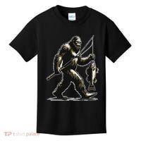 Bigfoot Walleye Hunting Angler Sasquatch Walleye Fishing Kids T-Shirt thumb 0